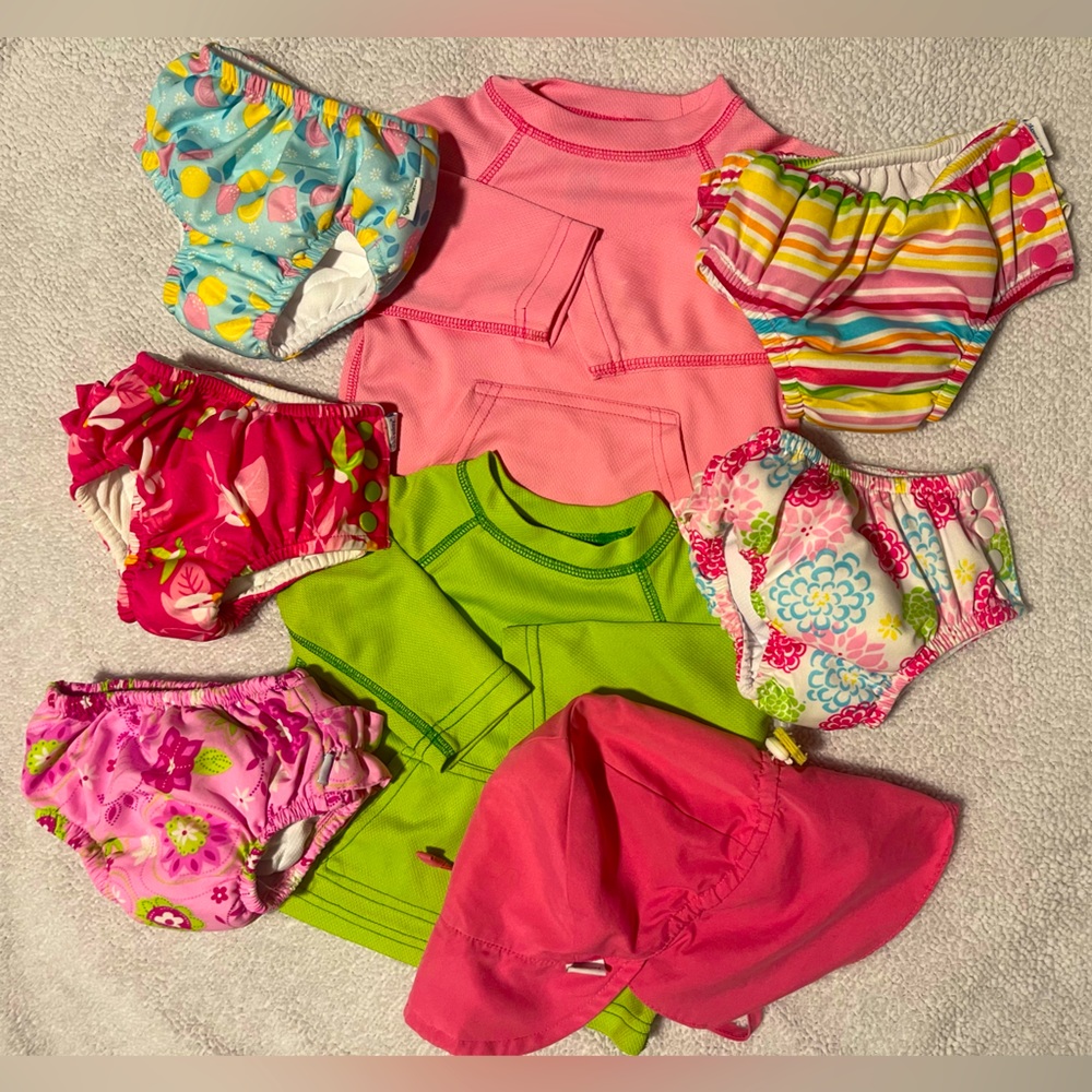 Bundle of iplay bathing suits. Mix and match sizes 6-18 month.